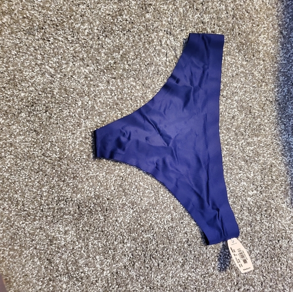 6 $30     π BNWT laser cut thong - DARK VIOLET BLUE - Picture 5 of 7